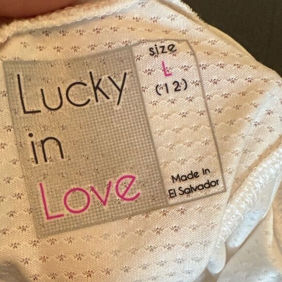 Lucky in Love Tennis Black and White Ombre Long Sleeve Top size Large - Picture 7 of 11